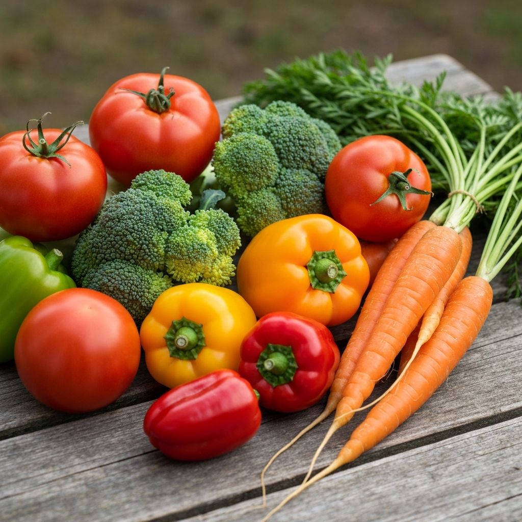 Légumes frais riches en vitamines